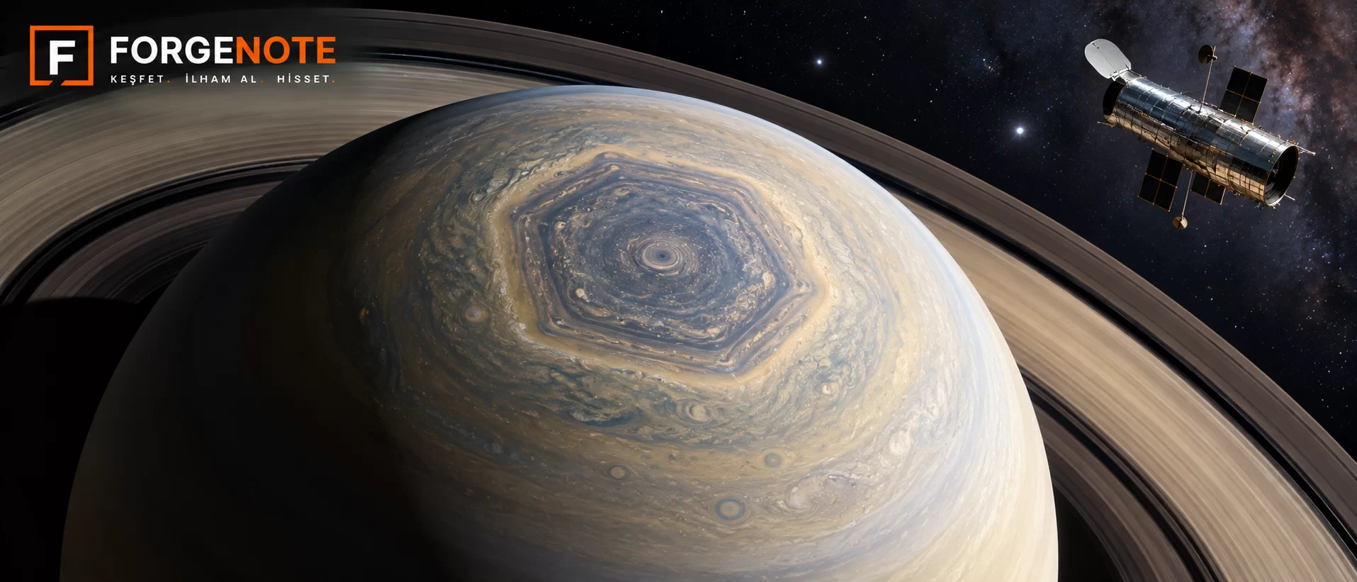 Satürn’ün Güney Kutbunda On Köşeli Bir Dev Belirdi: Hubble Yeni Bir Atmosfer Olayını İzliyor